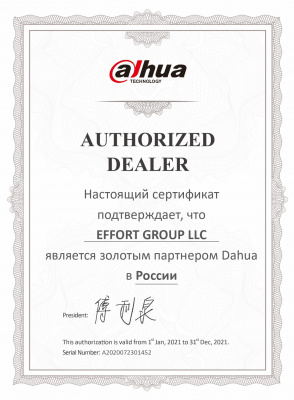 Золотой партнер Dahua