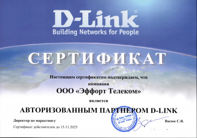 Авторизированный партнер D-Link